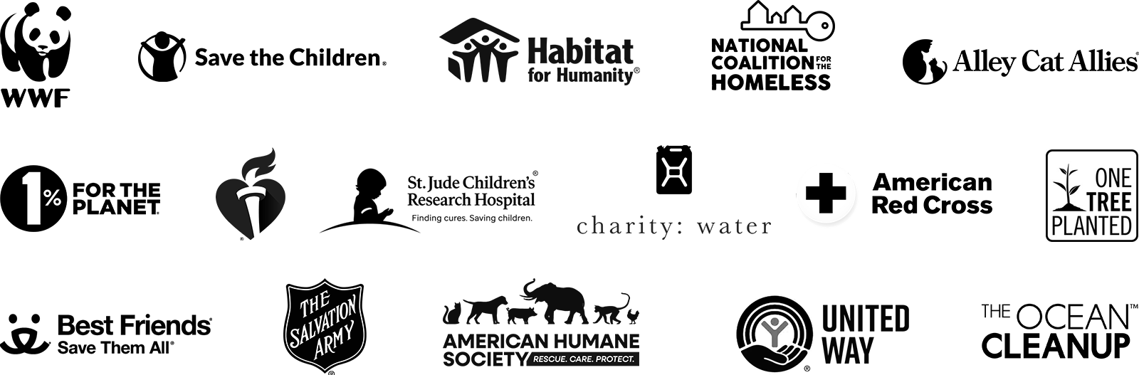 Charity logos